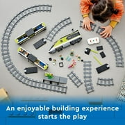 LEGO City Express Passenger Train Set, 60337 Remote Controlled Toy, Gifts for Kids, Boys & Girls with Working Headlights, 2 Coaches and 24 Track Pieces