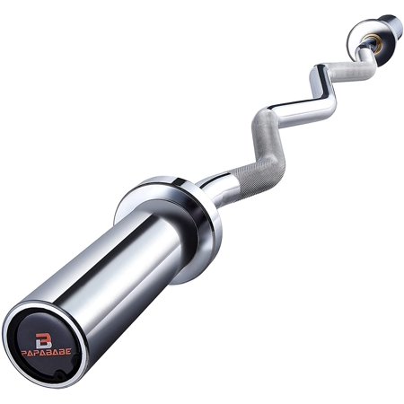Olympic Barbell 7-Foot Barbell/47 inch curl bar 400LB/1000LB/1200LB/1500LB Capacity, 2 Inch Weightlifting Barbell, Weights Lifting Power Lifting (Silver/ Black/Pink/Red)