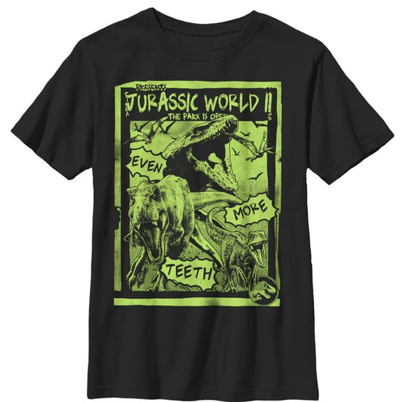 Boy's Jurassic World: Fallen Kingdom More Teeth Poster Graphic Tee Black Small