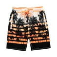 thumbnail image 1 of Aayomet Swimming Trunks for Men Large Shorts Enlarged Five Point Shorts Coconut Tree Digital Print Surfing Beach (Red, XXL), 1 of 4