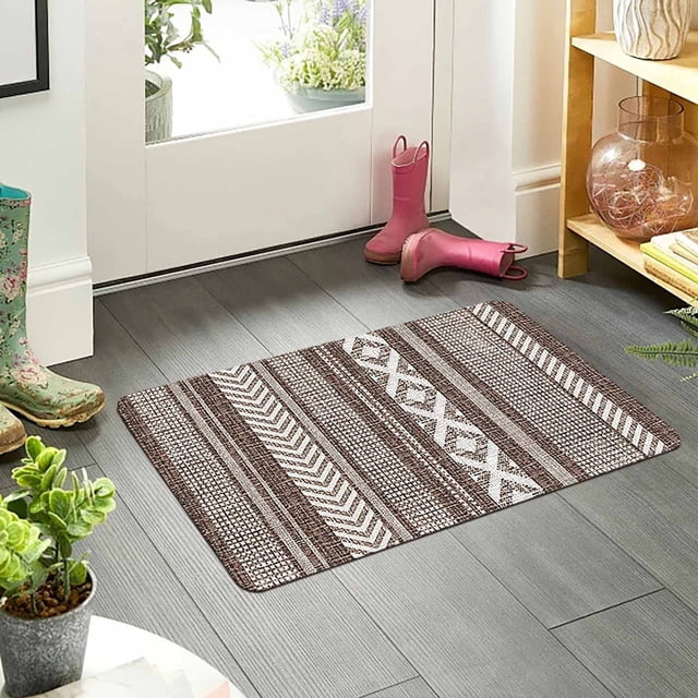 Alfombra absorbente para interiores de 40x60 cm, felpudo antideslizante y absorbente de agua para entrada, pasillo, decoración del hogar, fácil de limpiar.
