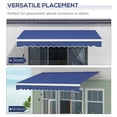 thumbnail image 4 of Barara King Patio Awning Sunshade Shelter,Patio Retractable Sun Shade,13' x 8' Patio Awning with UV Protection and Easy Crank Opening, Dark Blue, 4 of 11