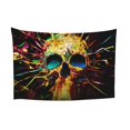thumbnail image 7 of DouZhe Psychedelic Colorful Skull Tapestry Modern Wall Hanging Tapestries Dorm Room Home Decor, 60" x 40", 7 of 7