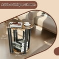 thumbnail image 5 of End Table, Round Side Table with Storage Shelf, Rustic Brown and Black, 5 of 7