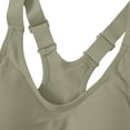 thumbnail image 5 of Rexolia Women's Supportive Racerback Sports Bra Adjustable Straps Running Army Green 32, 5 of 5