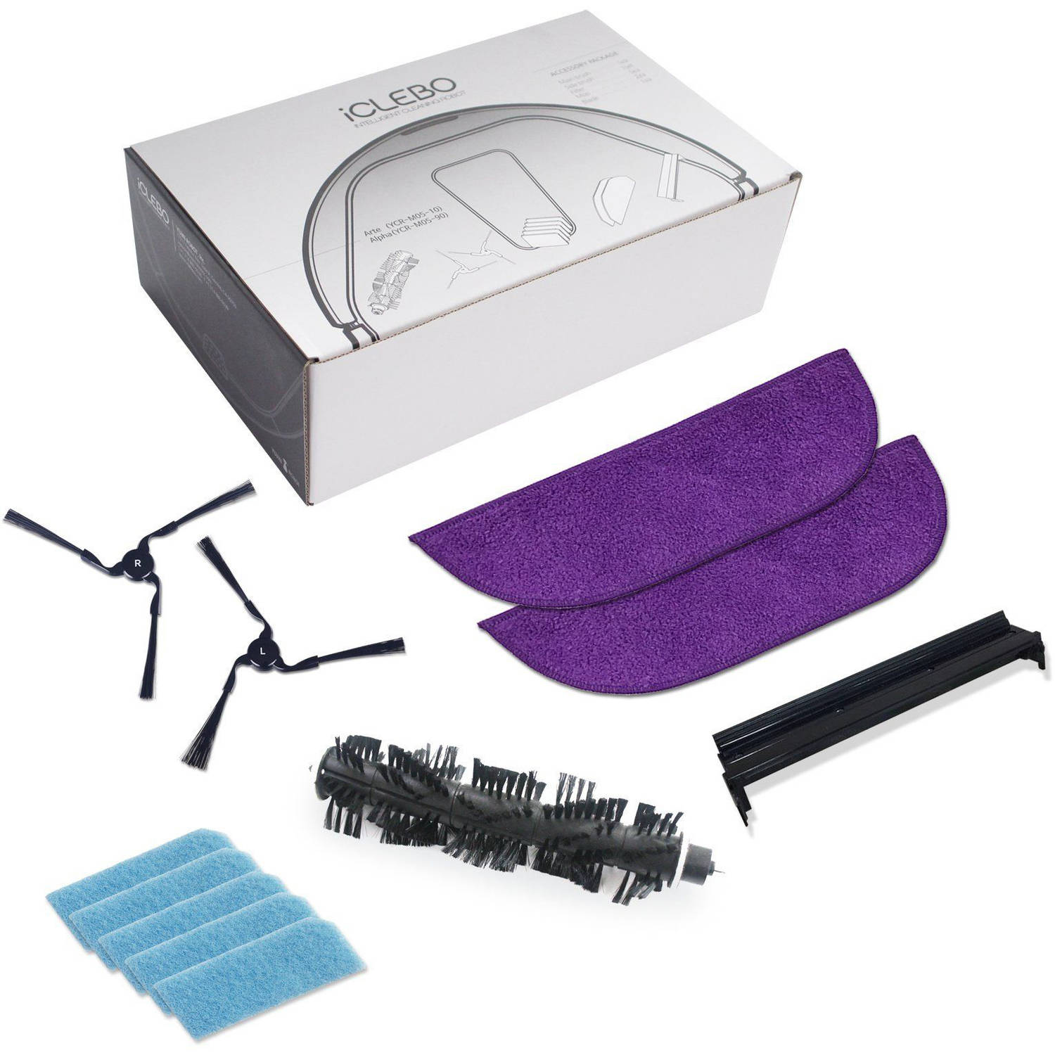 ICLEBO Accessory Package For Pop Light Robot Vacuum Cleaner Filter Brush