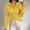 Yellow, variant on Formal 2024 Womens Shirts Green Long Sleeve V-Neck Solid Wrap Blouse Juniors Tops Trendy