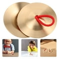 thumbnail image 1 of OULII 1 Pair Copper Finger Cymbals for Rhythm Development in Dance Celebrations, 1 of 8