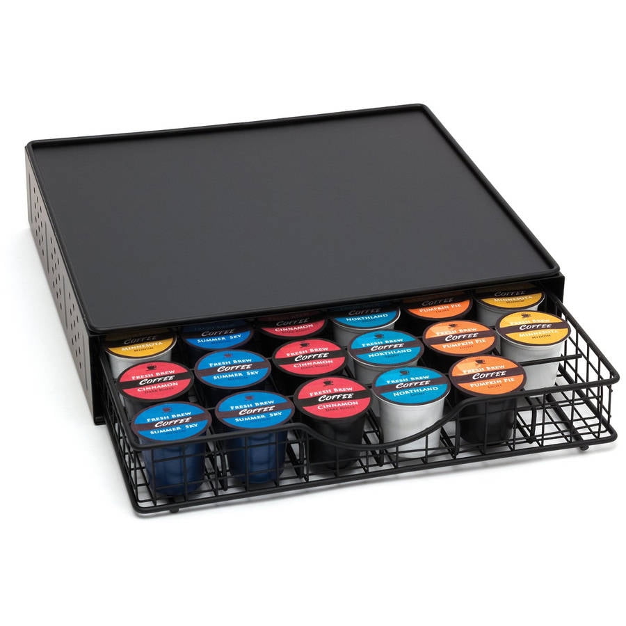 Rolling SingleServe Coffee Pod Drawer, Grey