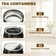 thumbnail image 3 of Uxcell 2Pcs Tarros de Té Redondos, 4" x 4" Contenedores de Té Metálicos Herméticos para Té Suelto, Granos de Café, Especias - Almacenamiento de Té Duradero, Compacto y Elegante (Negro), 3 of 7