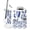 Color 4, variant on Coastal Bathroom Accessory Set 6 Piece Hand Drawn Blue Sea Shells White Trash can, Toothbrush Holder, Toothbrush Cup, Soap Dispenser, Soap Dish, Toilet Brush Holder