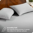 thumbnail image 3 of Bare Home Ultra-Soft Fitted Sheet + Pillowcase Set - Premium 1800 Collection - Deep Pocket - Full XL, Light Gray, 3 of 8
