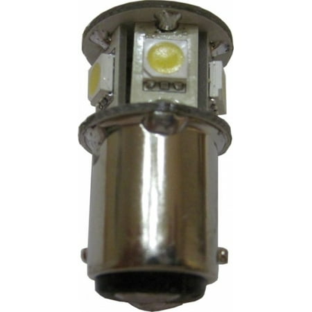 12v Led Bulb Multipack of THREE (3) of LED 1W 12V White Omni Bulb Miniature 1004 BA15D 7 x 5050 SMD ()