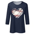 thumbnail image 5 of YLHFASHION T-shirt pour Femmes « Baseball Mom », T-shirt Graphique Cœur de Baseball, Haut Drôle à Manches Courtes, jusqu'à 50 % de Rabais, T-shirt à Manches Longues pour Femmes, 5 of 5