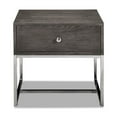 thumbnail image 1 of Topline Home Furnishings Grey End Table with Drawer, 1 of 6
