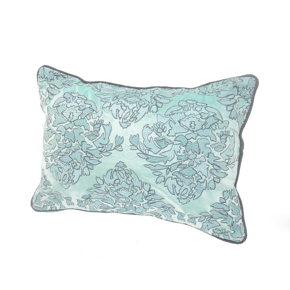 LR Home Mint and Gray Decorative Throw Pillow