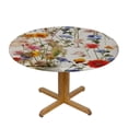 thumbnail image 3 of JEUXUS  Wildflowers Round Table cover,Watercolor Poppy Cornflower Table Cloth Waterproof Stain and Resistant Circle Table Cover for Kitchen Dining Picnic Camping Indoor Outdoor Decor, 3 of 7