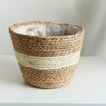 thumbnail image 2 of Seagrass Basket Planter Storage Handmade Rattan Straw Flower Pot Suitable For Every Corner Of The House Woven Straw Pot, 2 of 6