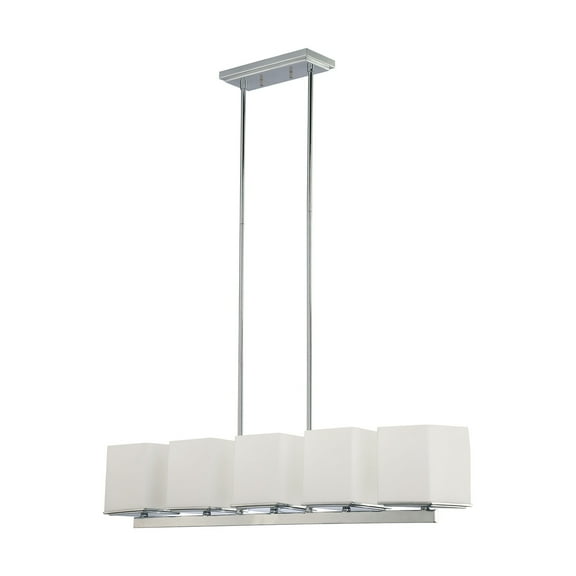 Nuvo Lighting 60-4091 Bento - 5 Light Island Pendant with Satin White Glass