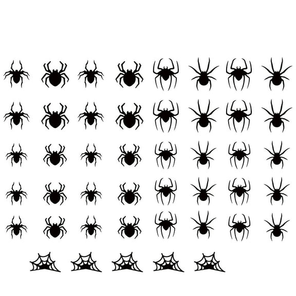 Halloween Spiders Wall Decor – Lighted 3D Spider Stickers Assorted Size for Halloween Party, Bedroom Window Decorations, Indoor and Outdoor Home Decals