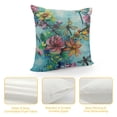 thumbnail image 4 of HENGT  Watercolor Flowers Dragonfly Farmhouse Pillow Cover Decorative Square Throw Pillow Cover for Sofa Couch Decoration, 4 of 5