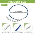 thumbnail image 2 of Uxcell 10 Pcs Dark Blue Bracelet Cord 6" x 0.06" Cord with Clasp for Bracelet, 2 of 6