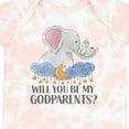 thumbnail image 4 of Inktastic Will You Be My Godparents? Cute Elephants Moon and Stars Boys or Girls Baby Bodysuit, 4 of 5