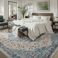 thumbnail image 6 of VUNATE 5'x7' Area Rugs for Living Room Washable Rugs Floral Vintage Area Rug Botanical Indoor Carpet Soft Rugs for Bedroom Office Dining Room Kitchen Accent Rug Contemporary Home Decor Blue, 6 of 8