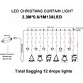 thumbnail image 5 of 38 Cortina de luz LED - Estrellas y motivos navideños Luces de hadas - Luces navideñas para interior/exterior - Enchufe de la UE - Impermeable - Decoración navideña (Blanco cálido) esquí esquí Gafas de esquí, 5 of 5