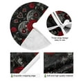thumbnail image 2 of RMDQTR Festive Christmas Tree Skirt35.4x35.4in - Holiday Home Decor for Xmas Party Silver and Bright Red Roses, 2 of 6