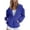Blue, variant on Womens Zip Up Hoodies Oversized Sweatshirts Fall Fashion Outfits Sweaters Casual Jackets 2024 Winter Clothes