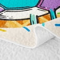 thumbnail image 5 of Homewish Soccer Ice Cream Drip Quilt King,Waffle Us Flag King Coverlet Set,3-Piece, 5 of 7