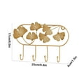 thumbnail image 3 of Ginkgo Leaf Iron Hook, Creative Wall Hanging Storage for Keys, Towels, Coats, Home Décor, Entryway Organizer, and Bathroom Hanger, 3 of 6
