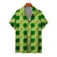 thumbnail image 2 of Camisas de playa hawaianas para hombres Camisas para hombres y mujeres Camisas para parejas Camisa de manga corta con solapa y estampado 3D de trébol de cuatro hojas Camisas florales, 2 of 5