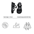 thumbnail image 6 of CHICVOMEY Women's Summer Sandals Comfortable High Heel Slide Sandals for Women Fashion Thick Sole Open Toe Dress Sandals with Soft Cushion Non-Slip Supportive for Outdoor PartyBeach 5-8, 6 of 6