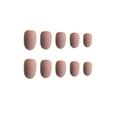 thumbnail image 1 of Qarigey 24 piezas de prensa mate de cabeza redonda pequeña en las uñas DIY uñas acrílicas artificiales Juegos de manicura 5café, 1 of 4