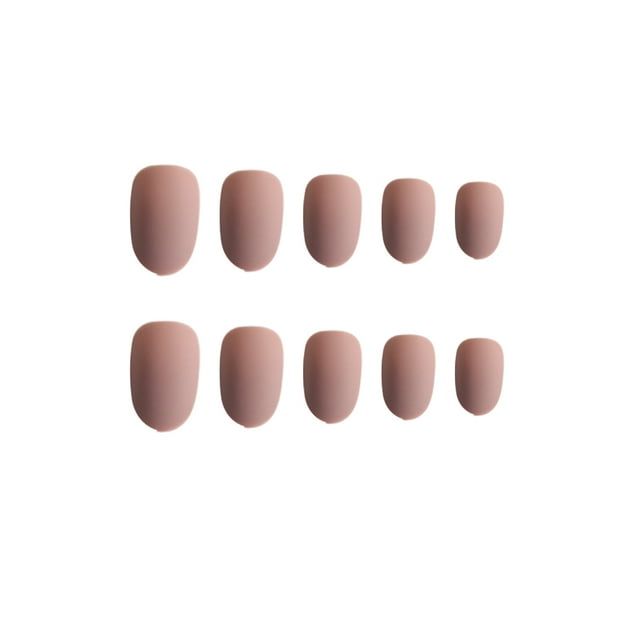 24 Pieces Frosted Coffin False Nails DIY Artificial Exquisite Unique Personality Acrylic for Manicure Lovers Full Cover 5coffee