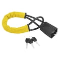 thumbnail image 1 of Car Steering Wheel Lock, Seat Belt Lock, Anti-theft Device, Small and Lightweight, Multifunctional, Fits Most Vehicles, SUV, Golf Cart Security, Yellow, 1 of 9