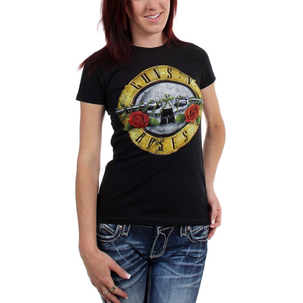 Guns N' Roses Guns n Roses Womens Distressed Bullet TShirt