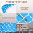 thumbnail image 3 of Picnic Table Cloth, 53"x30" Rectangle Vinyl Diamond Fitted Tablecloths Waterproof Flannel Backed Table Covers for Dining Camping Outdoor, Sky Blue/White, 3 of 6