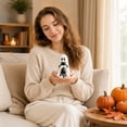thumbnail image 5 of Ghost Hug Cat Resin Figurine Halloween Decor – Two Style Cute Ghost Cat Statue Fall Decorations for Home – Tabletop Ornament for Mantel Indoor Halloween Decor, 5 of 7