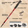 thumbnail image 4 of TheFitLife Bâtons de Randonnée Nordiques - 2 Packs avec Antichoc et Système de Verrouillage Rapide, Télescopique, Pliable, Ultraléger pour la Randonnée, le Camping, l'Alpinisme, la Randonnée, la Marche, le Trekking (Violet), 4 of 10