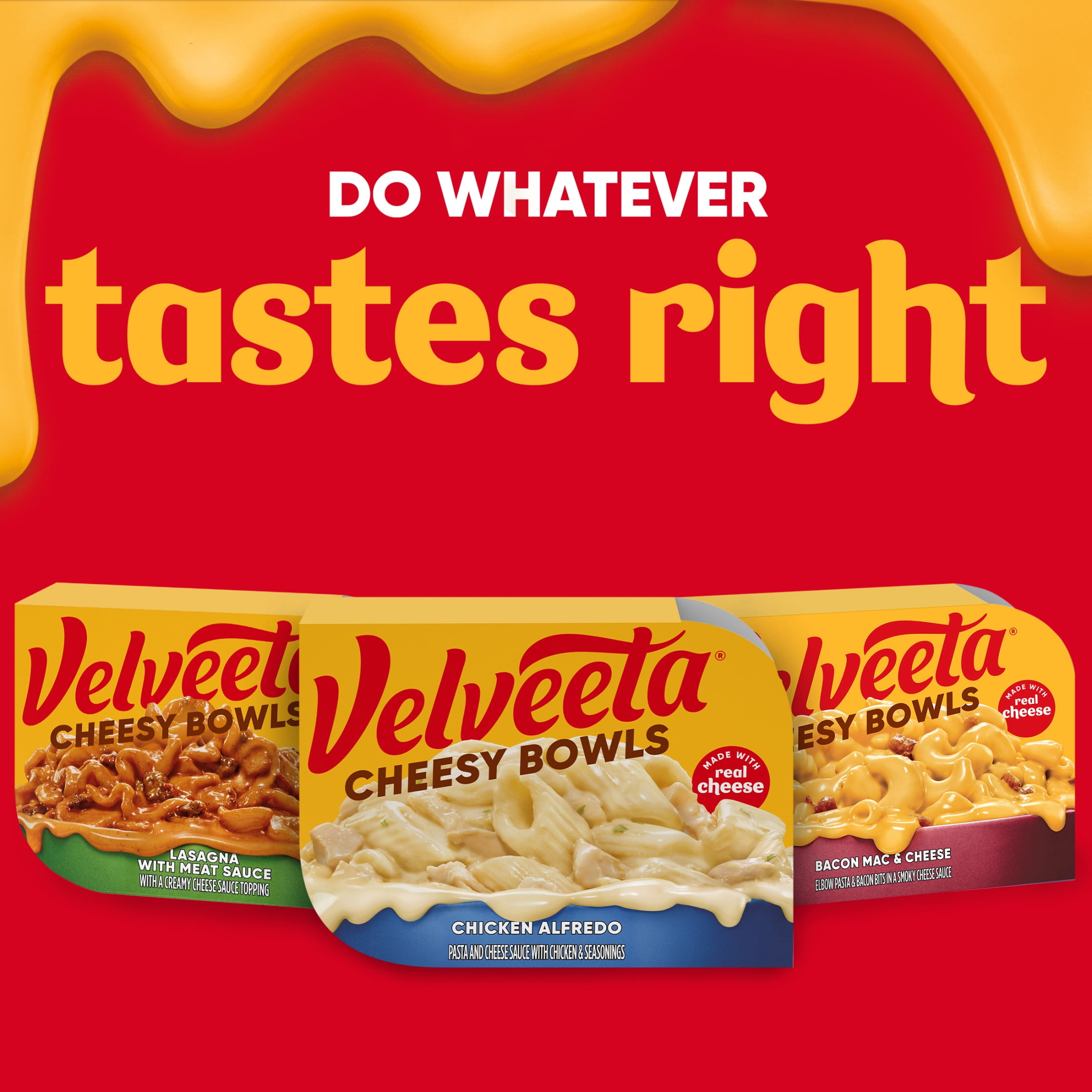 (6 pack) Velveeta Cheesy Bowls Chicken Alfredo Microwave Meal, 9 oz Tray