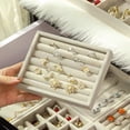 thumbnail image 6 of Velvet Jewelry Display Tray Case Stackable Exquisite Jewellery Holder Portable Ring Earrings Necklace Organizer Box Hot Sales Style 02-C, 6 of 6