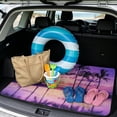 thumbnail image 2 of KUIFORTI Purple Coconut Tree Car Trunk Liner 29" x 39" Scratch-Proof Durable All Weather Trunk Protective Mat Polyester Vehicle Interior Decoration Accessories Universal Fit, 2 of 7