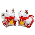 thumbnail image 2 of Onmygogo Fuzzy Winter Animal Lucky Cat Slippers for Women and Men(Size 7-8.5, Sakura pink), 2 of 7