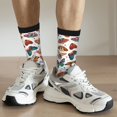 thumbnail image 6 of Hirioo Colorful Butterfly Pattern Adult Middle Tube Socks Breathable Sock Non-Pilling,Contrasting Color Design, 6 of 6