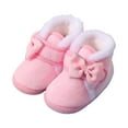 thumbnail image 3 of Jkety Shoes for Girls Baby Boys Girls Cozy Fleece Booties with Grippers Stay On Slipper Socks Toddler Crib Winter Shoes for Boys Girls Pink,5, 3 of 7