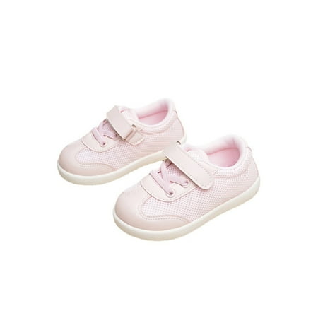 

Rotosw Girls Casual Shoes Hook And Loop Sneakers Mesh Flats Outdoor Sport Walking Shoe School Lightweight Pink 8C