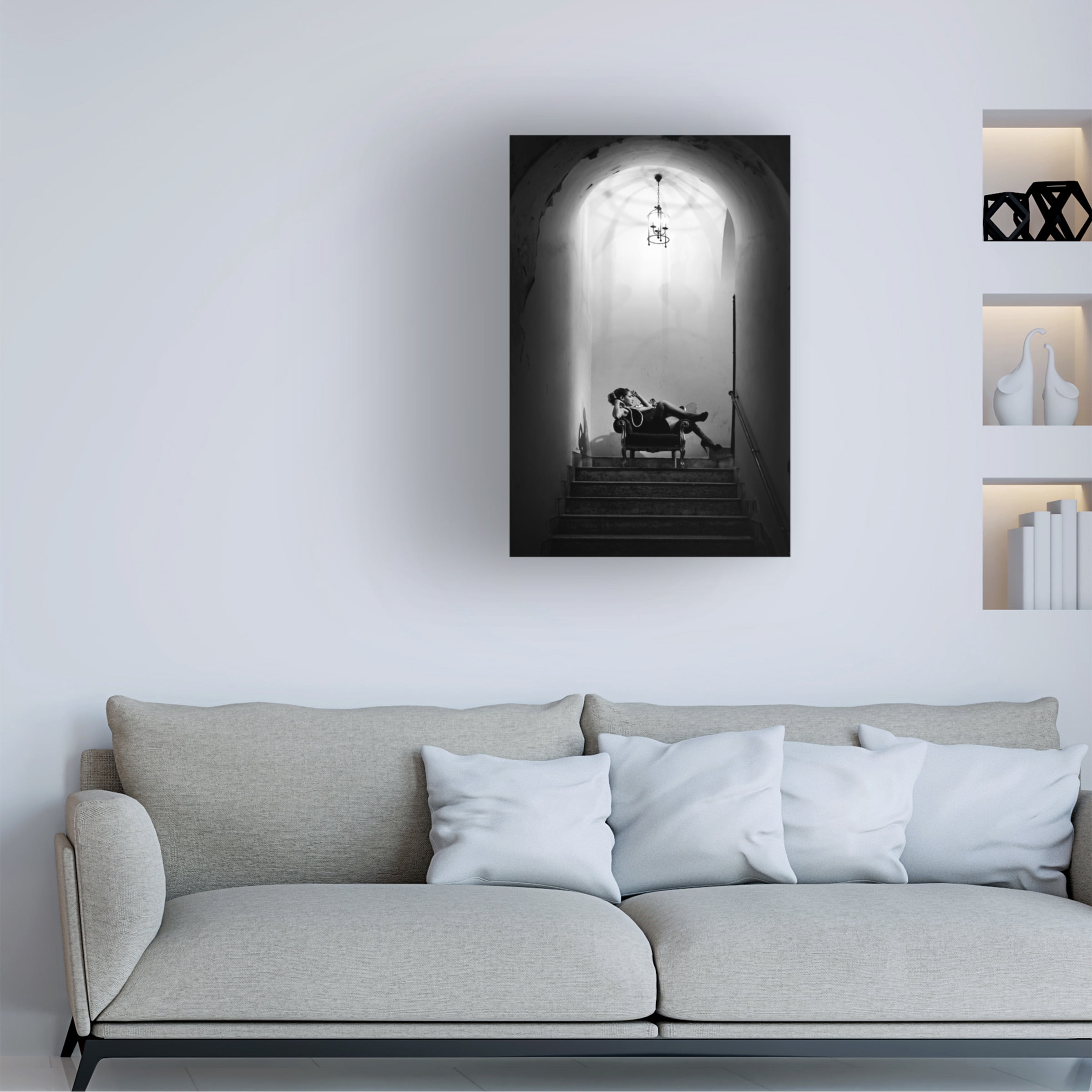 Lillo Bonadonna 'Waiting Here' Canvas Art